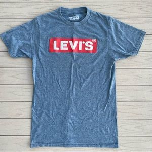 Levi’s Heathered Blue Logo Graphic Tee S